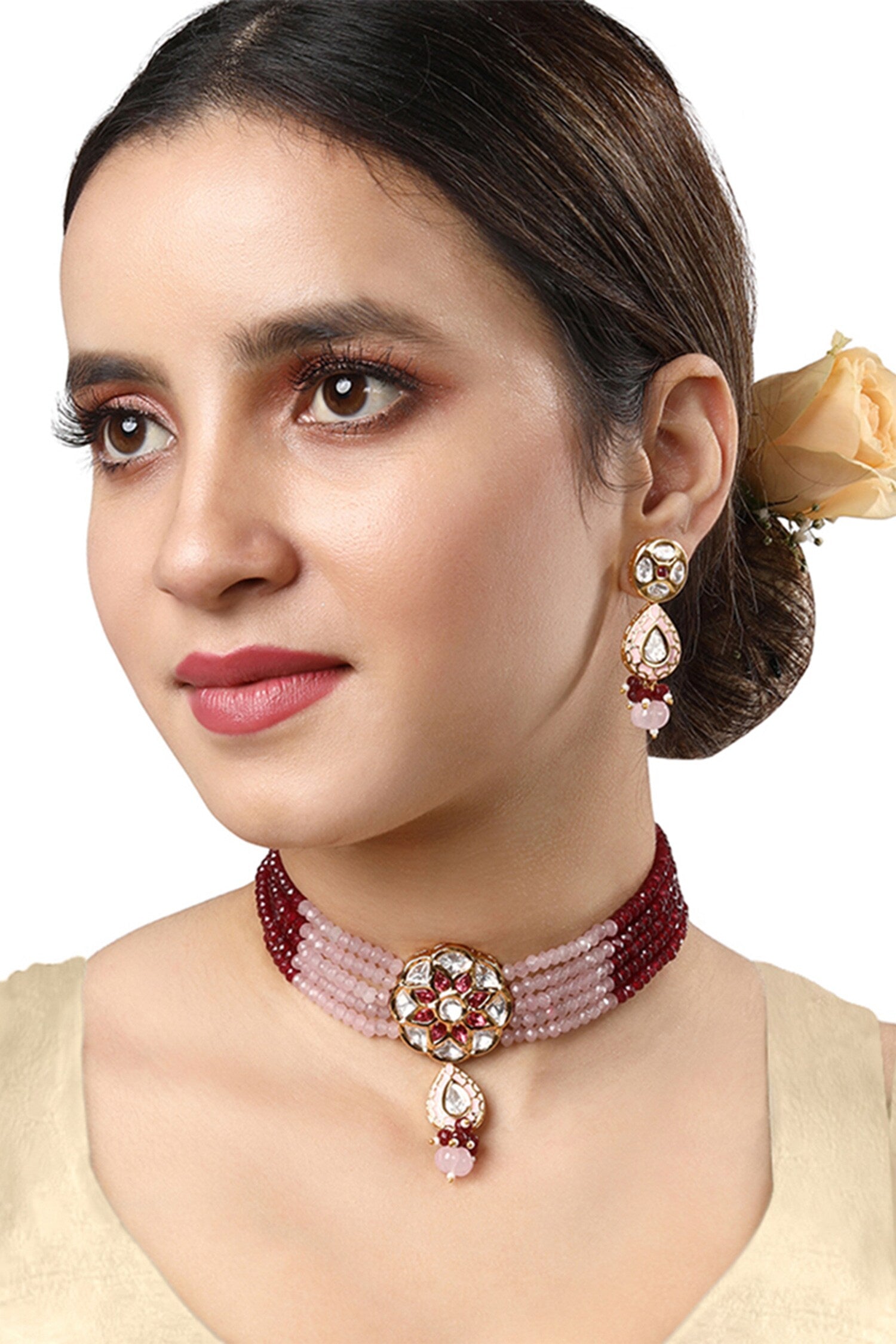 Multi-Layered Beaded Choker Set 