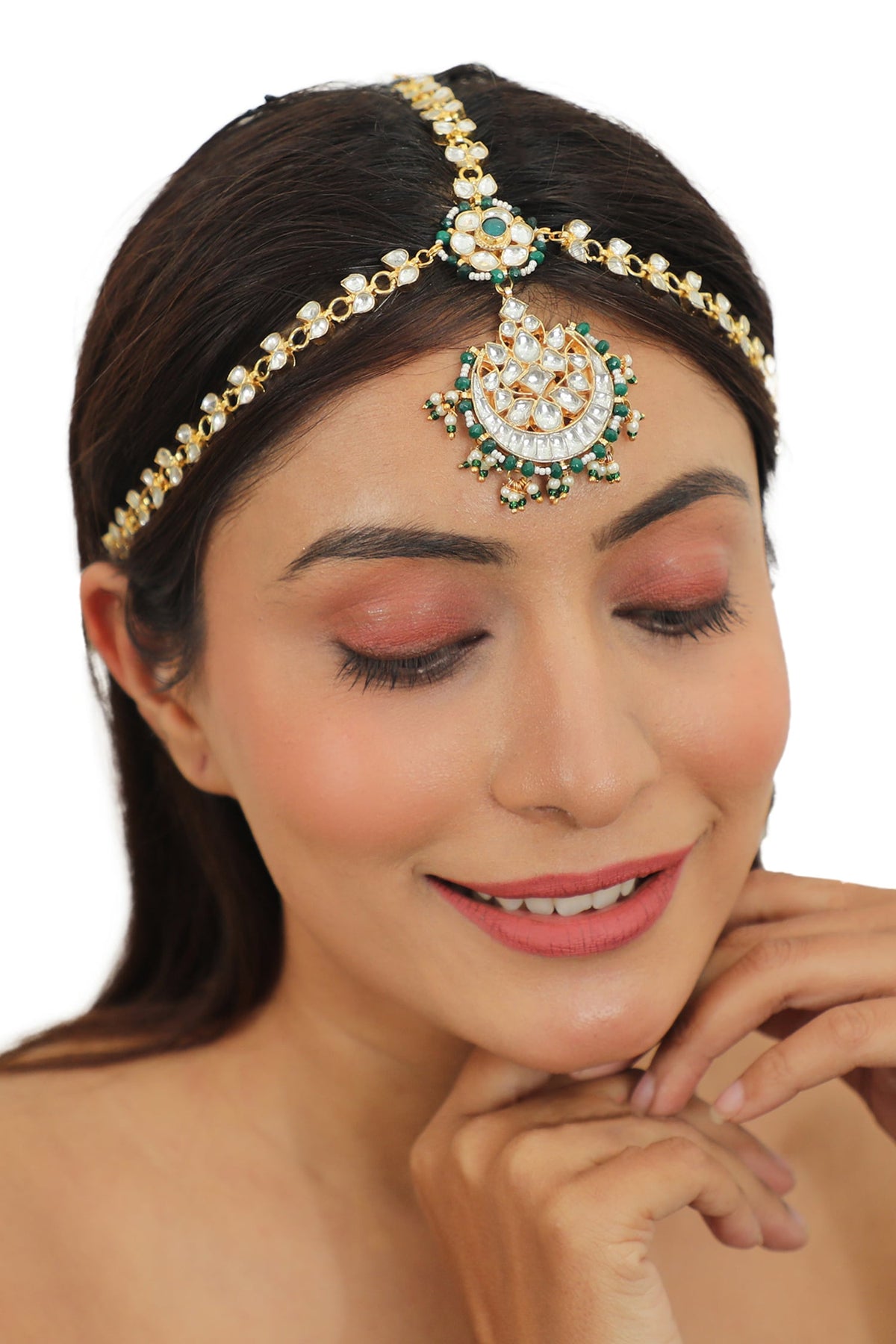 Bead Embellished Mathapatti 