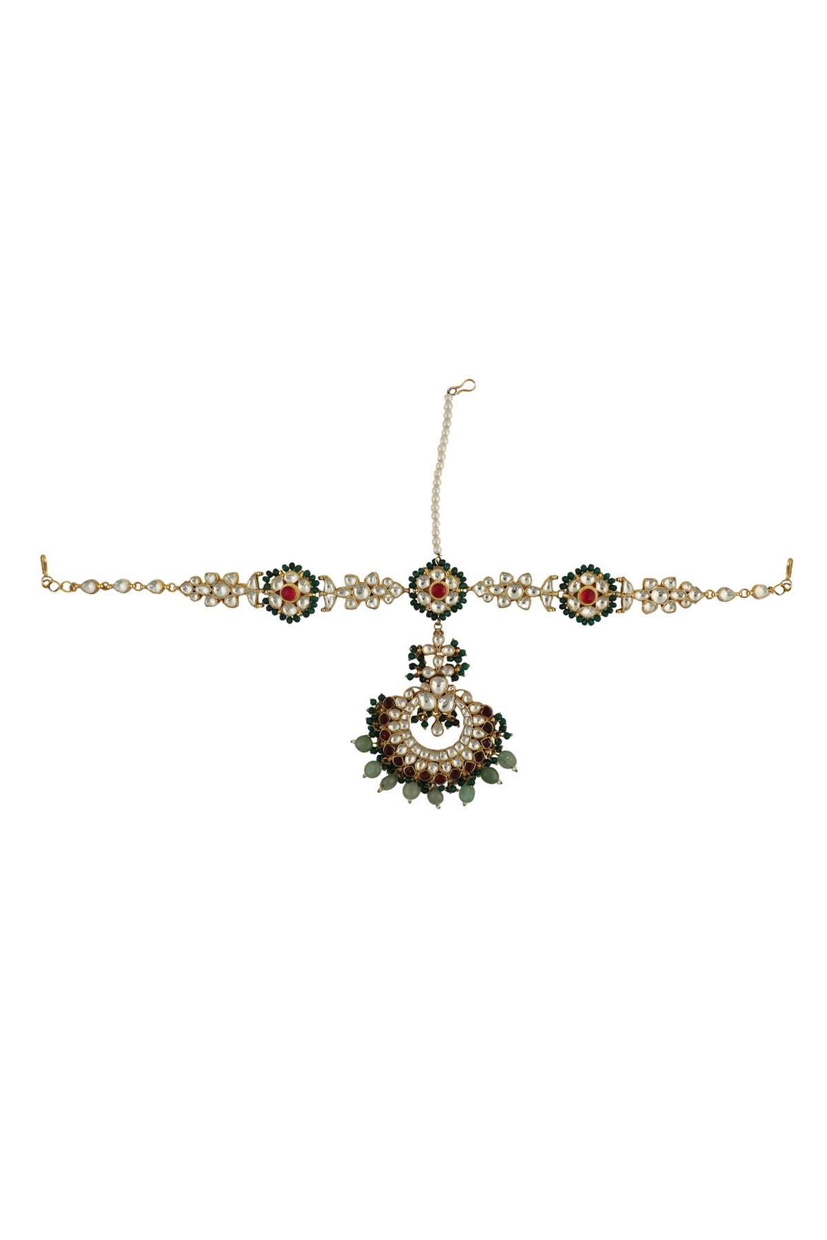 Carved Bead Drop Mathapatti 