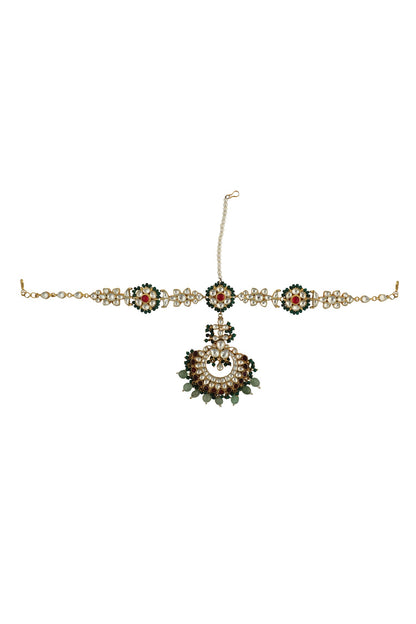 Carved Bead Drop Mathapatti 