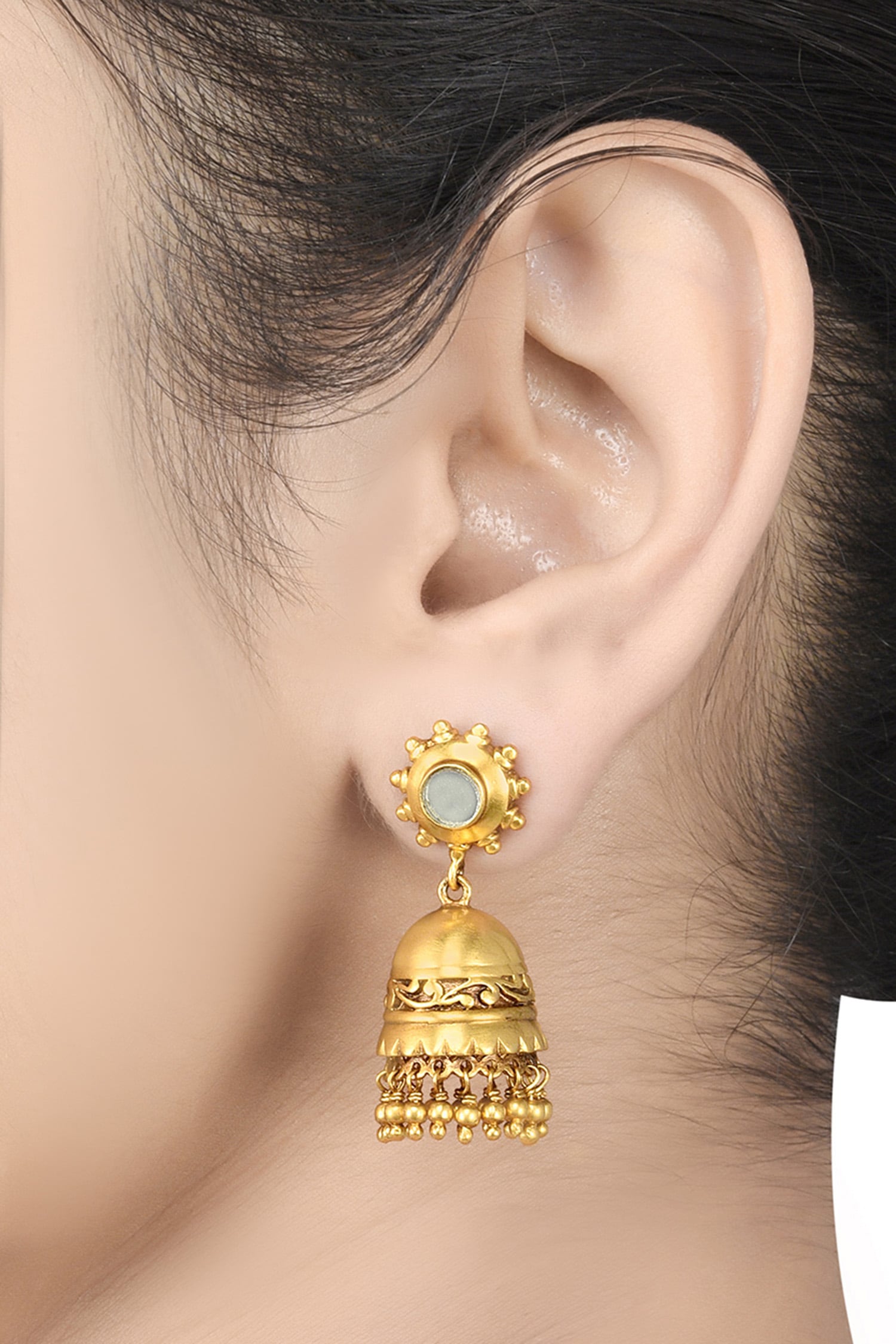 Handcrafted Floral Jhumkas 