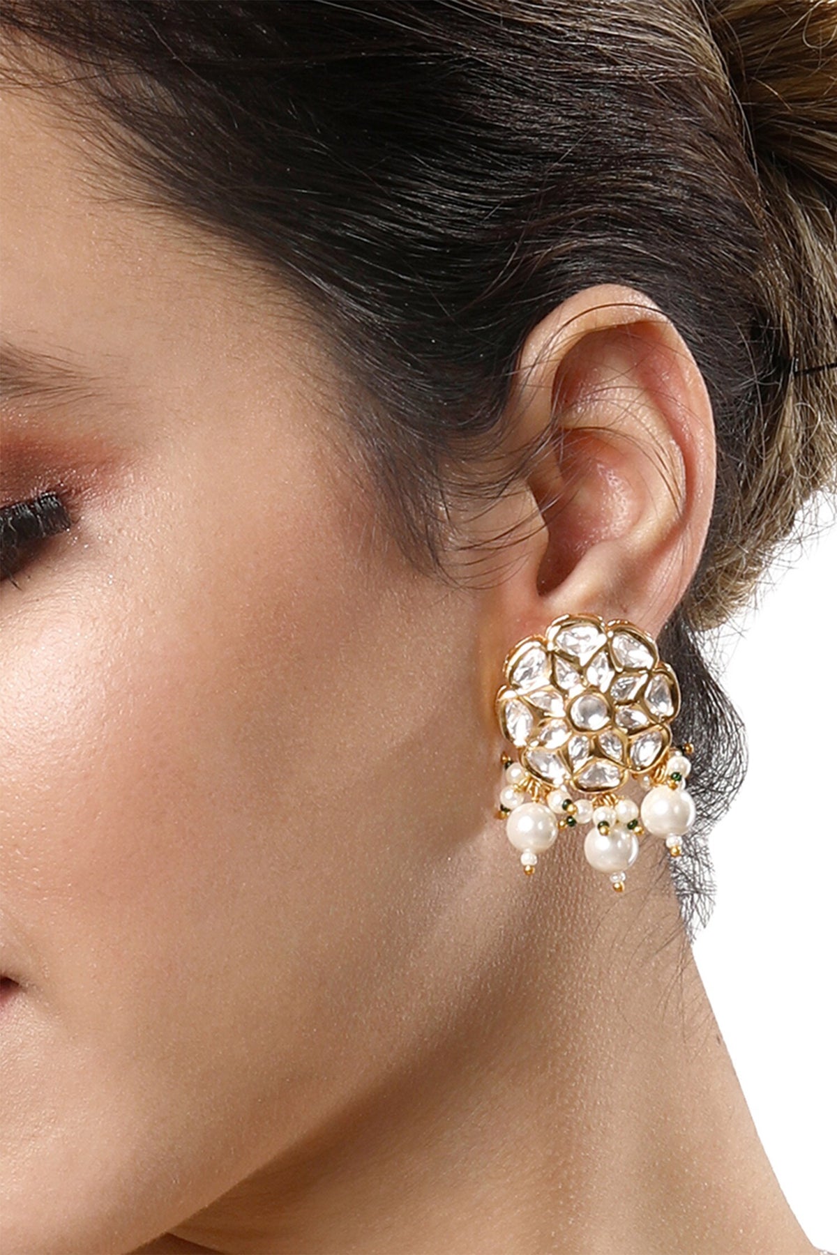 Kundan Polki Embellished Danglers 