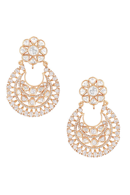 Kundan Polki Embellished Chandbalis 