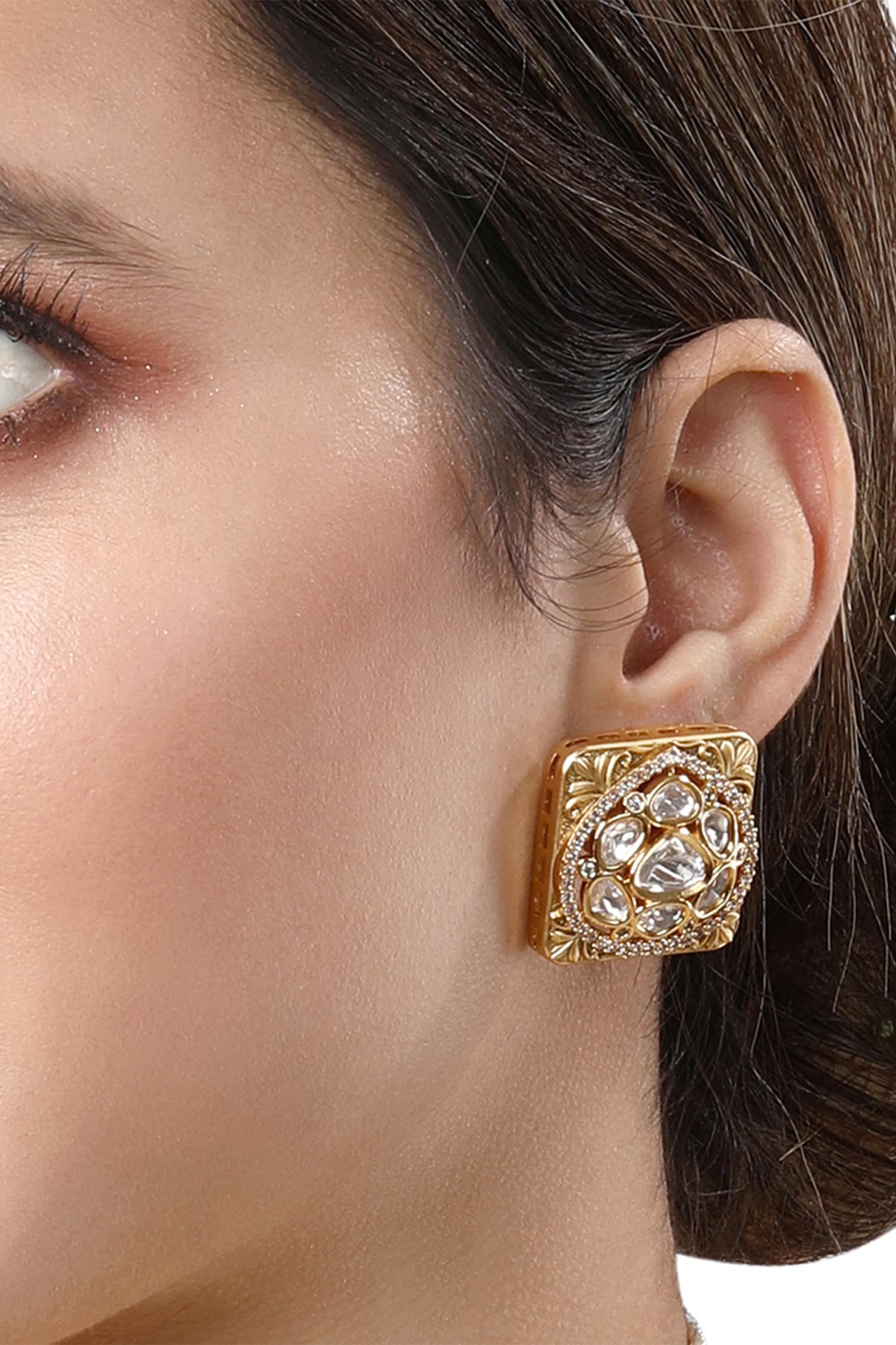 Floral Carved Studs 