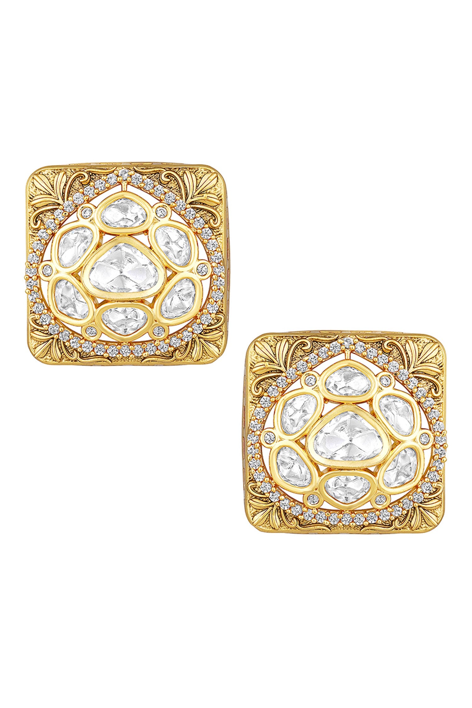 Floral Carved Studs 