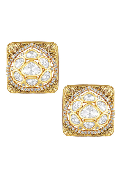 Floral Carved Studs 
