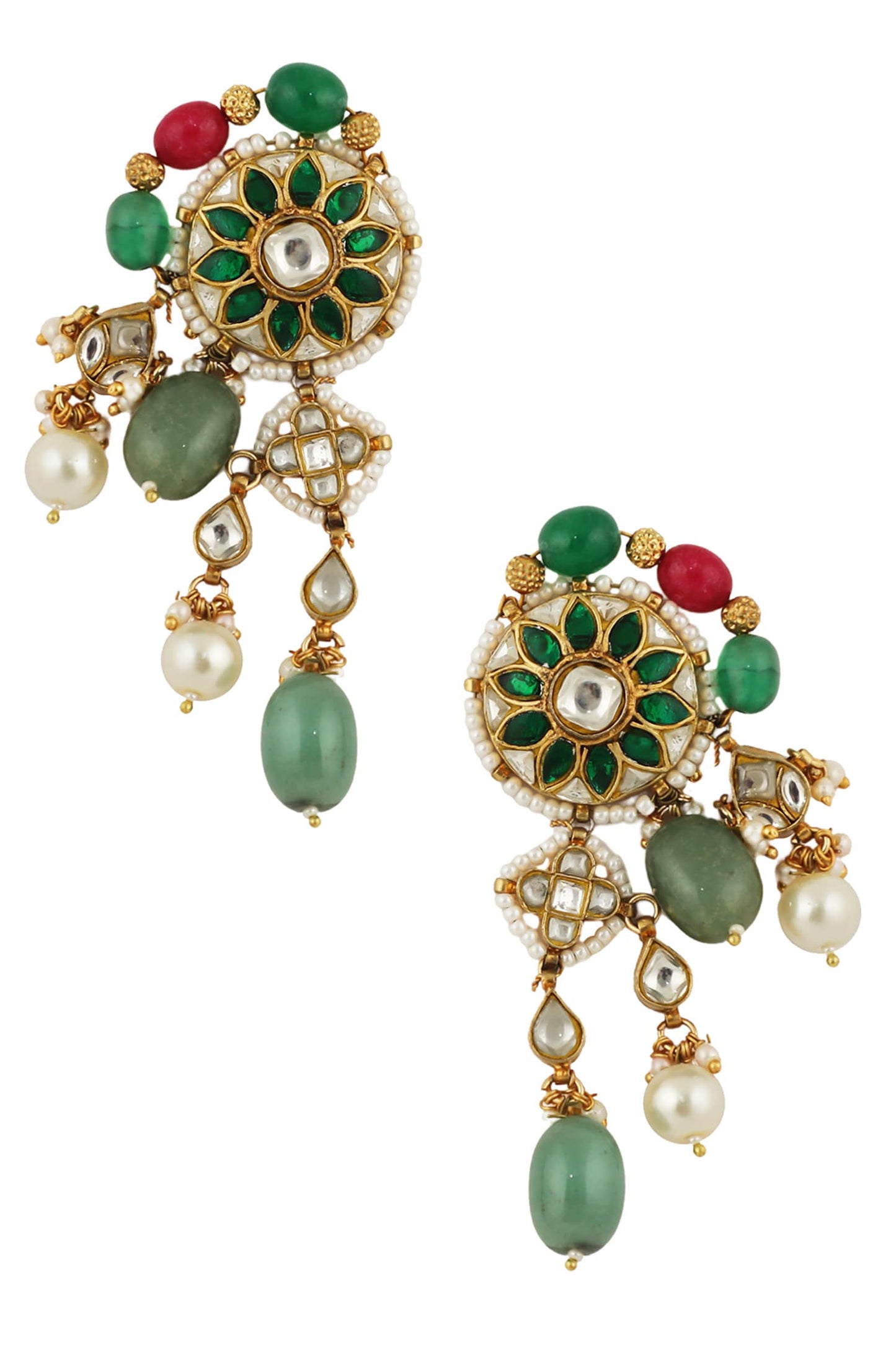 Stone Embellished Dangler Earrings 