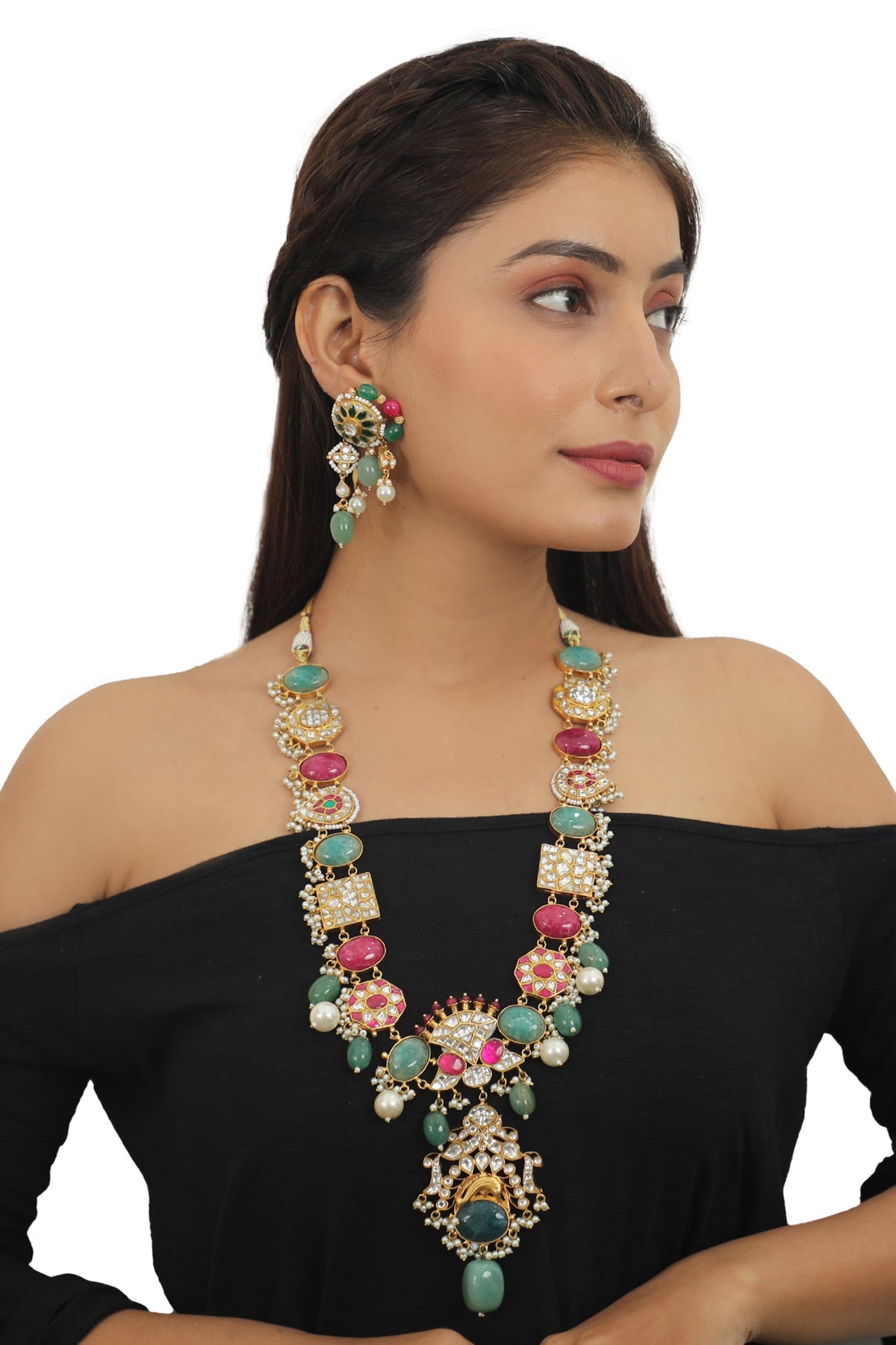 Stone Embellished Necklace Set 