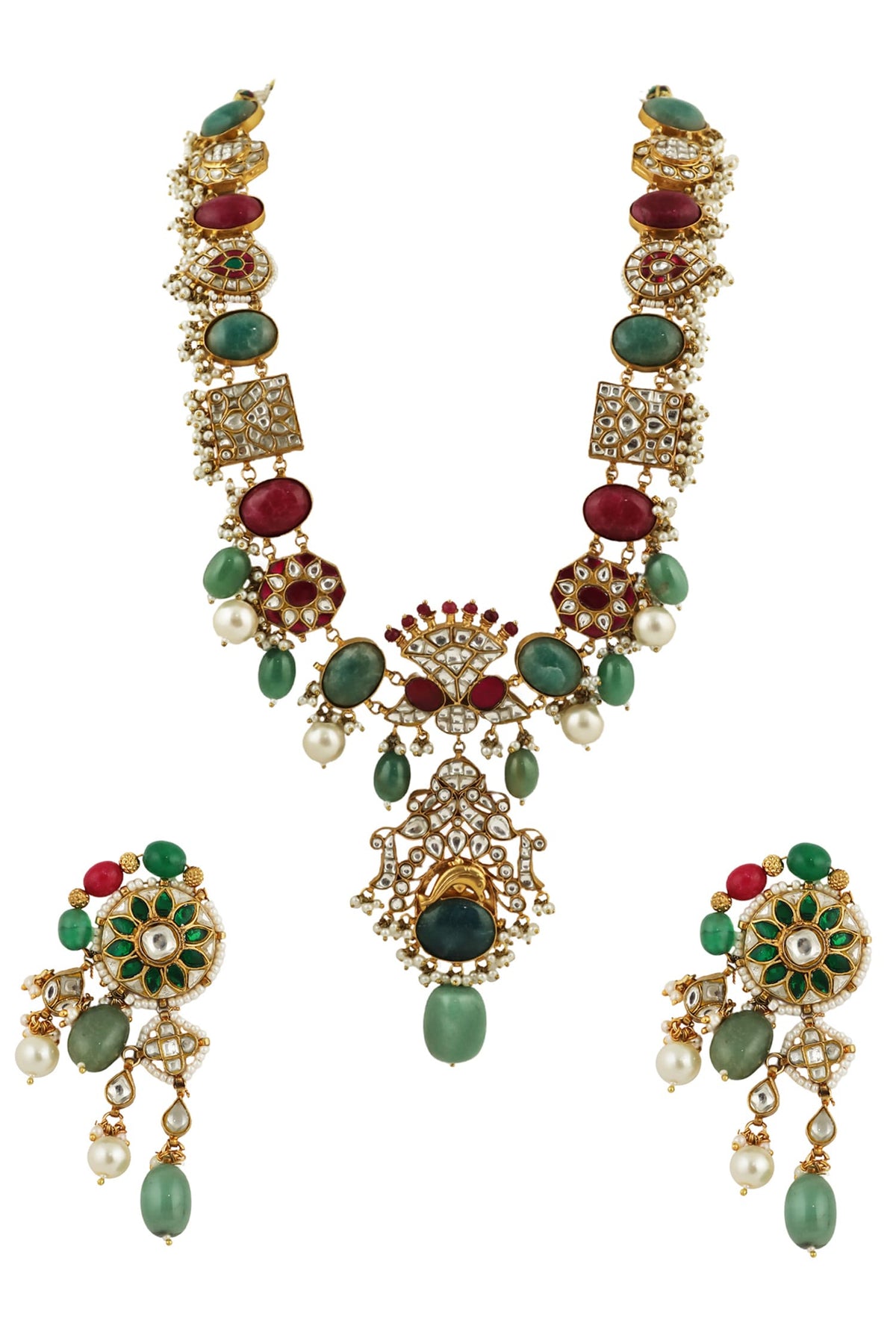 Stone Embellished Necklace Set 