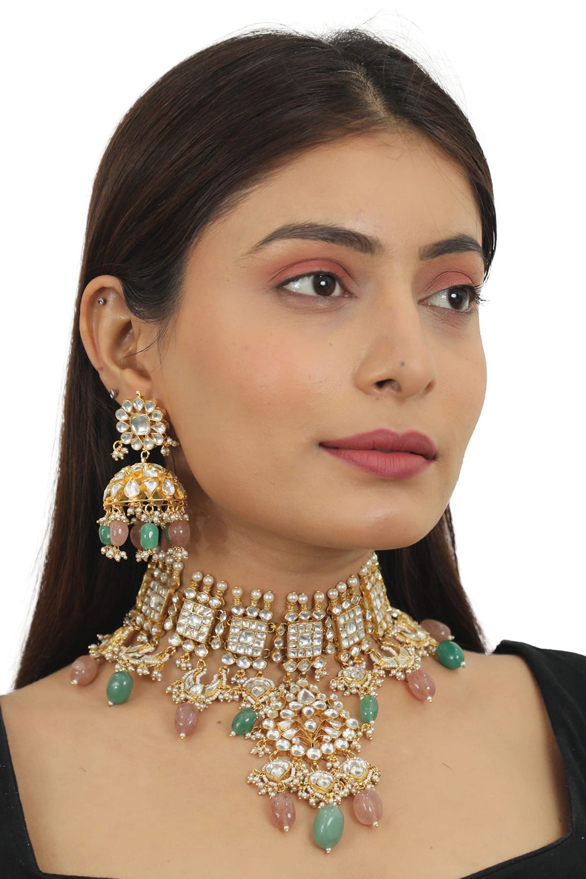 Stone Embellished Necklace Set 