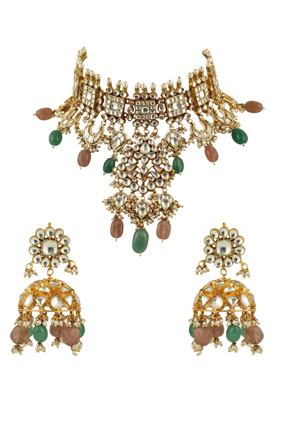Stone Embellished Necklace Set 