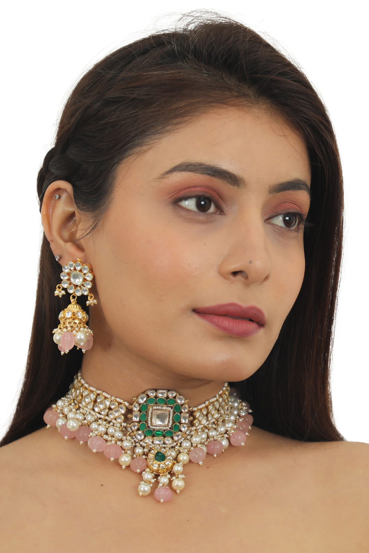 Stone Embellished Necklace Set 
