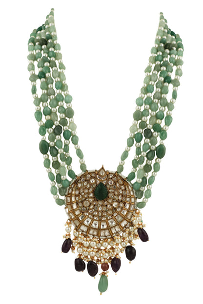 Bead Embellished Pendant Necklace 