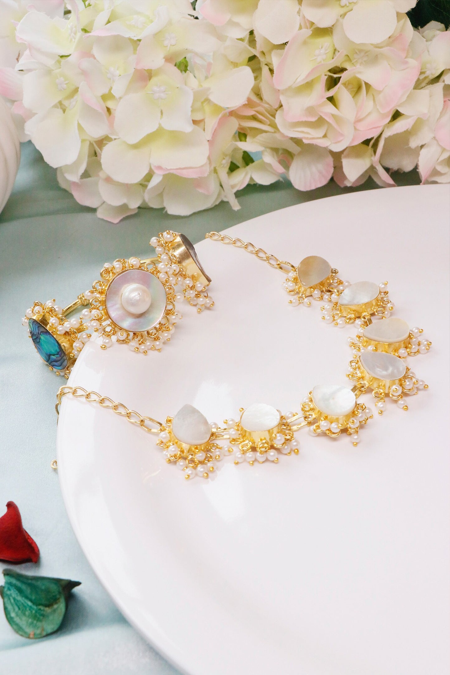 Bead Drop Necklace Set 