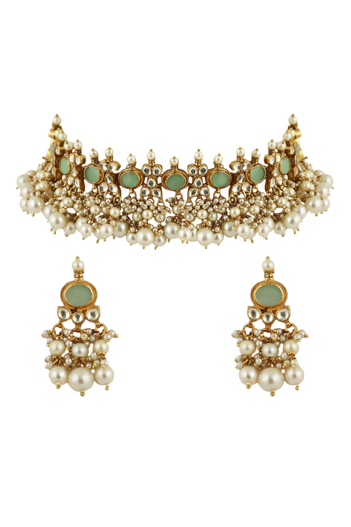 Bead Drop Necklace Set 