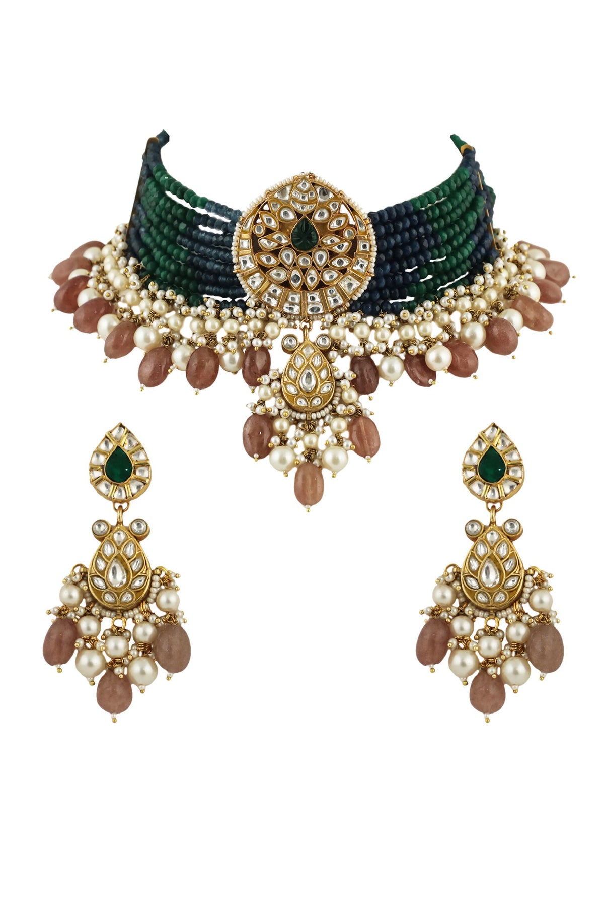 Bead Embellished Necklace Set 
