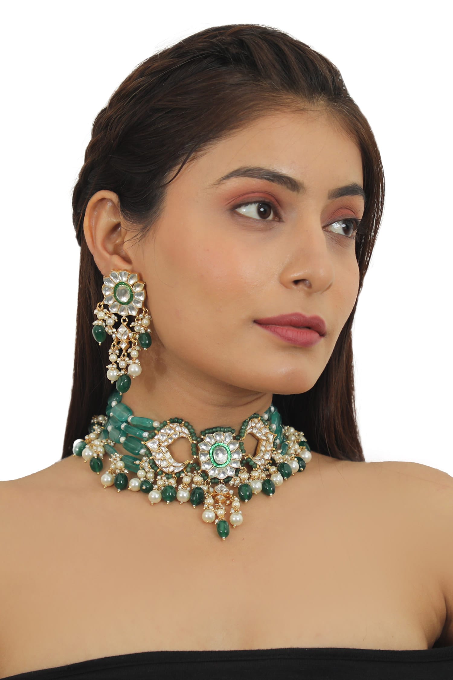 Bead Drop Necklace Set 
