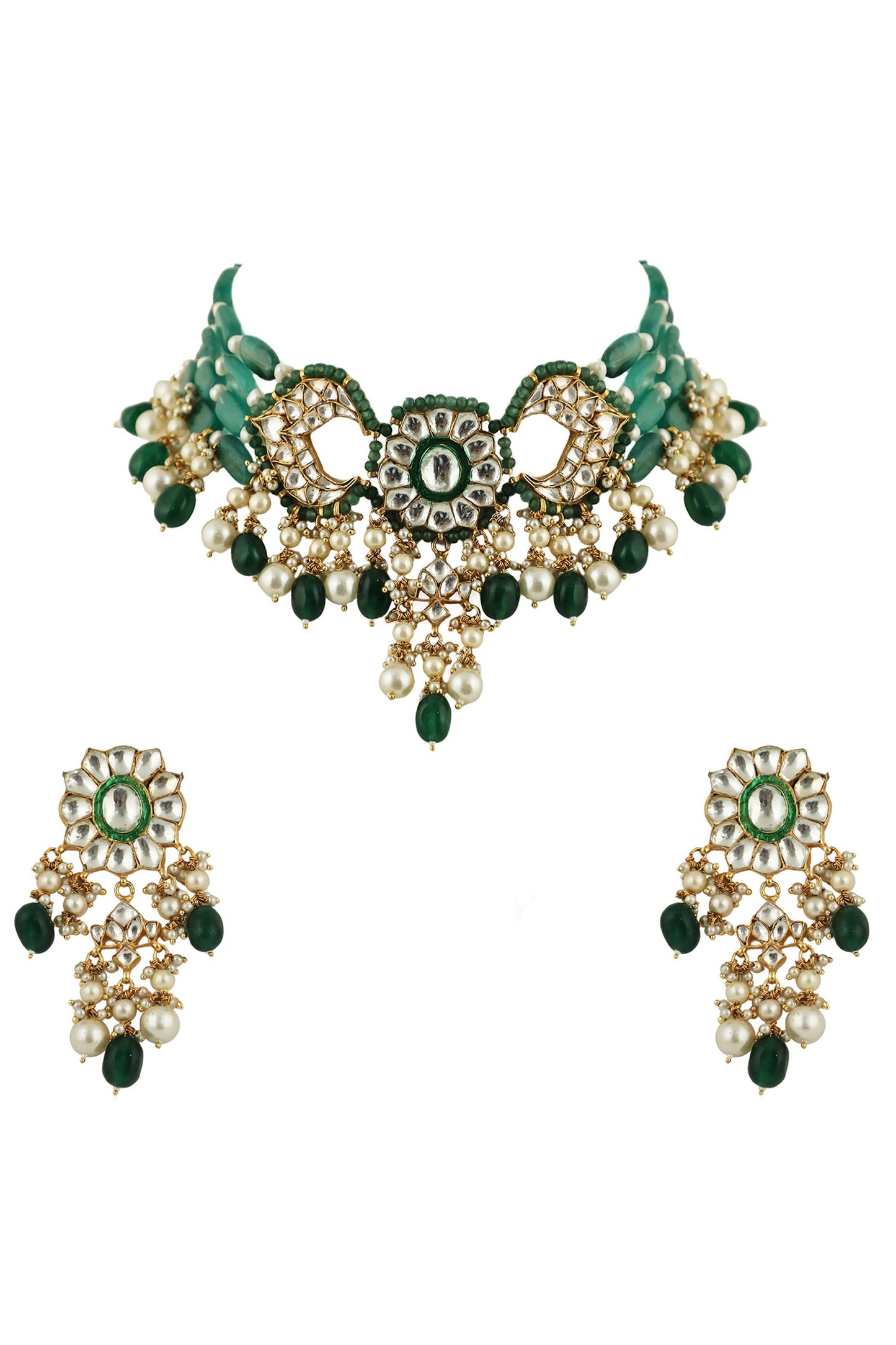 Bead Drop Necklace Set 