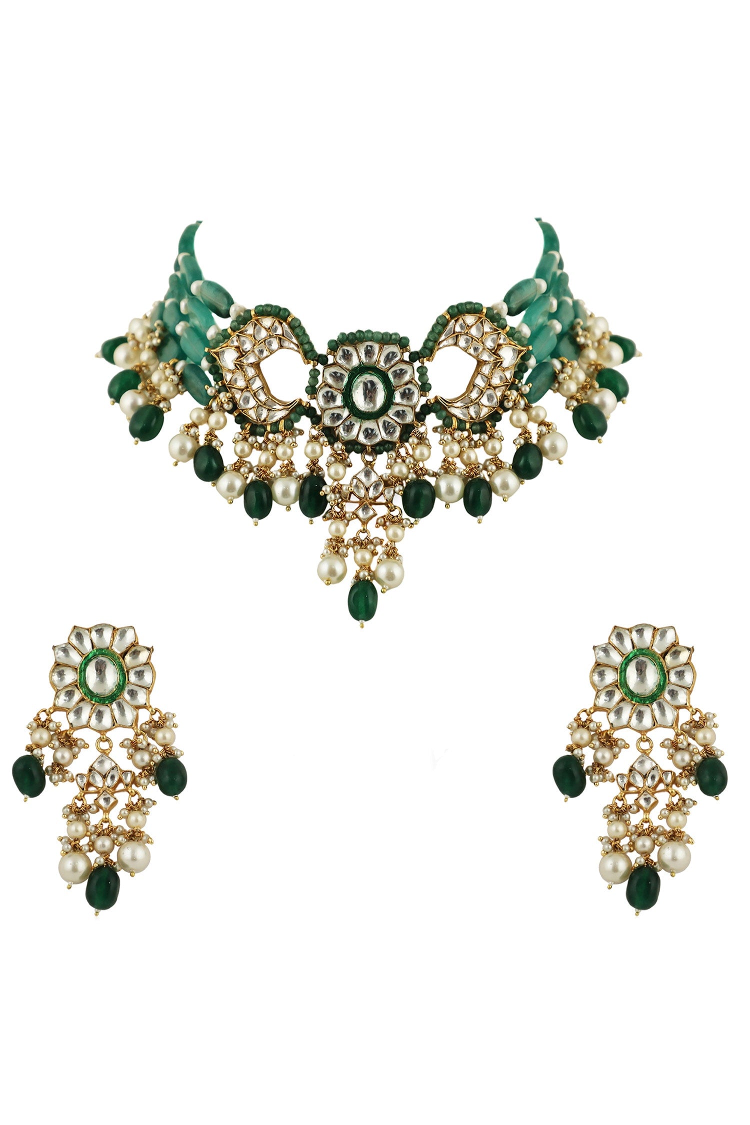 Bead Drop Necklace Set 
