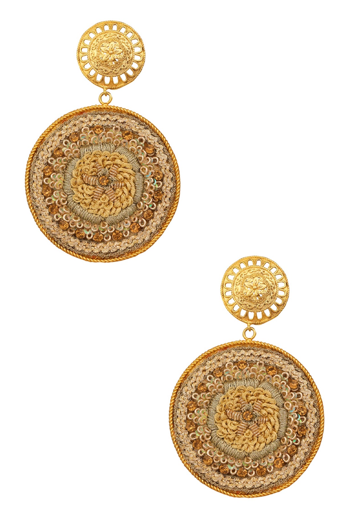 Hand Embroidered Danglers 