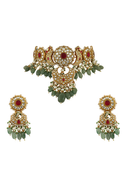 Stone Embellished Necklace Set 