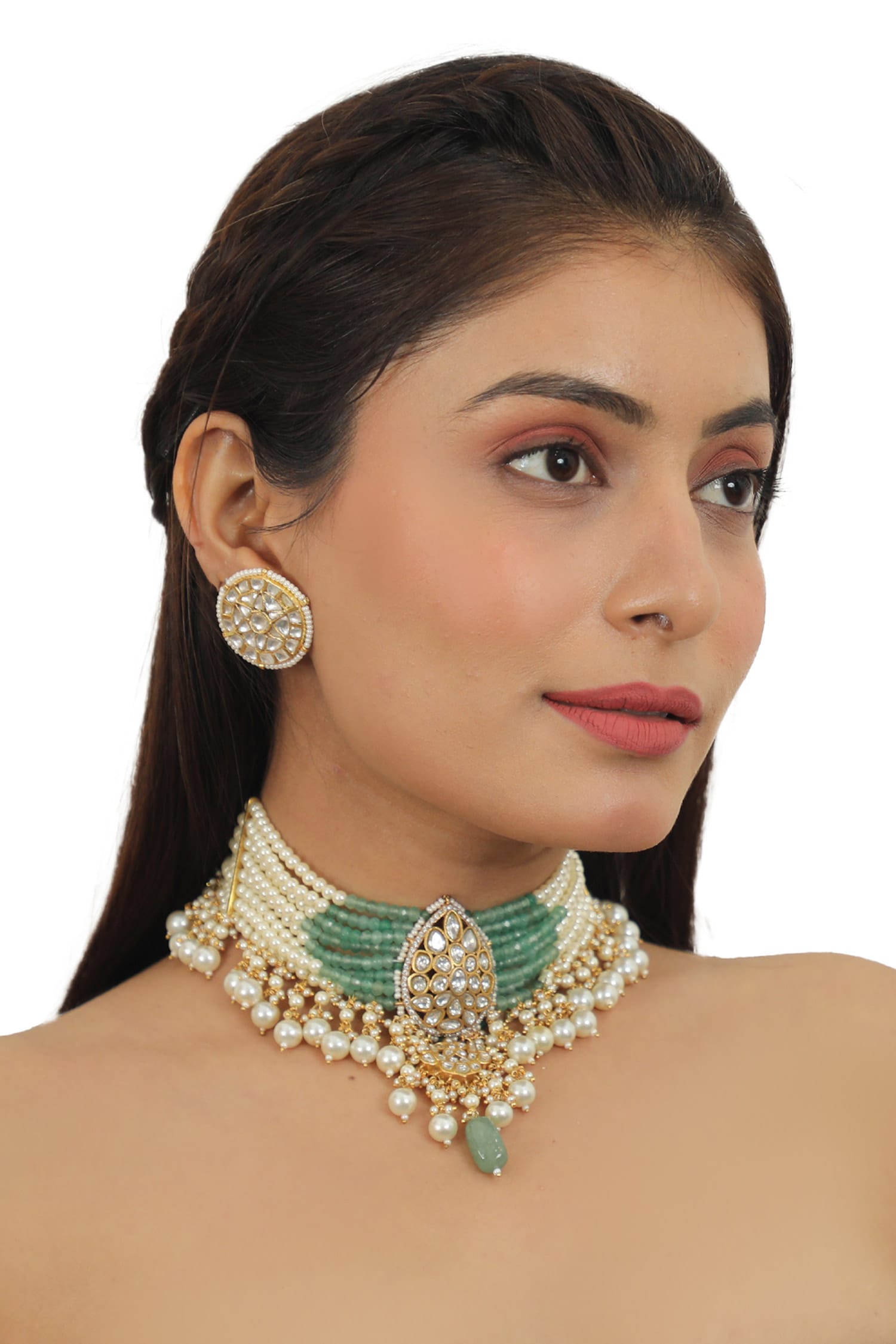Bead Drop Necklace Set 