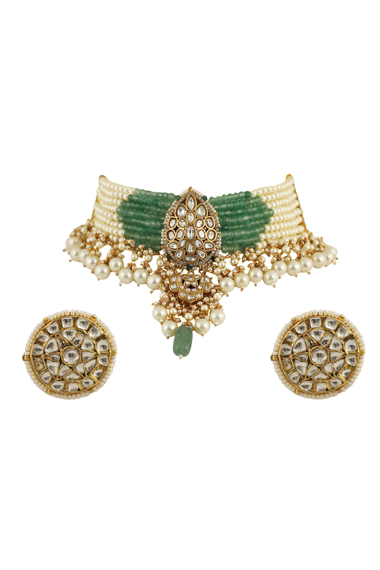 Bead Drop Necklace Set 