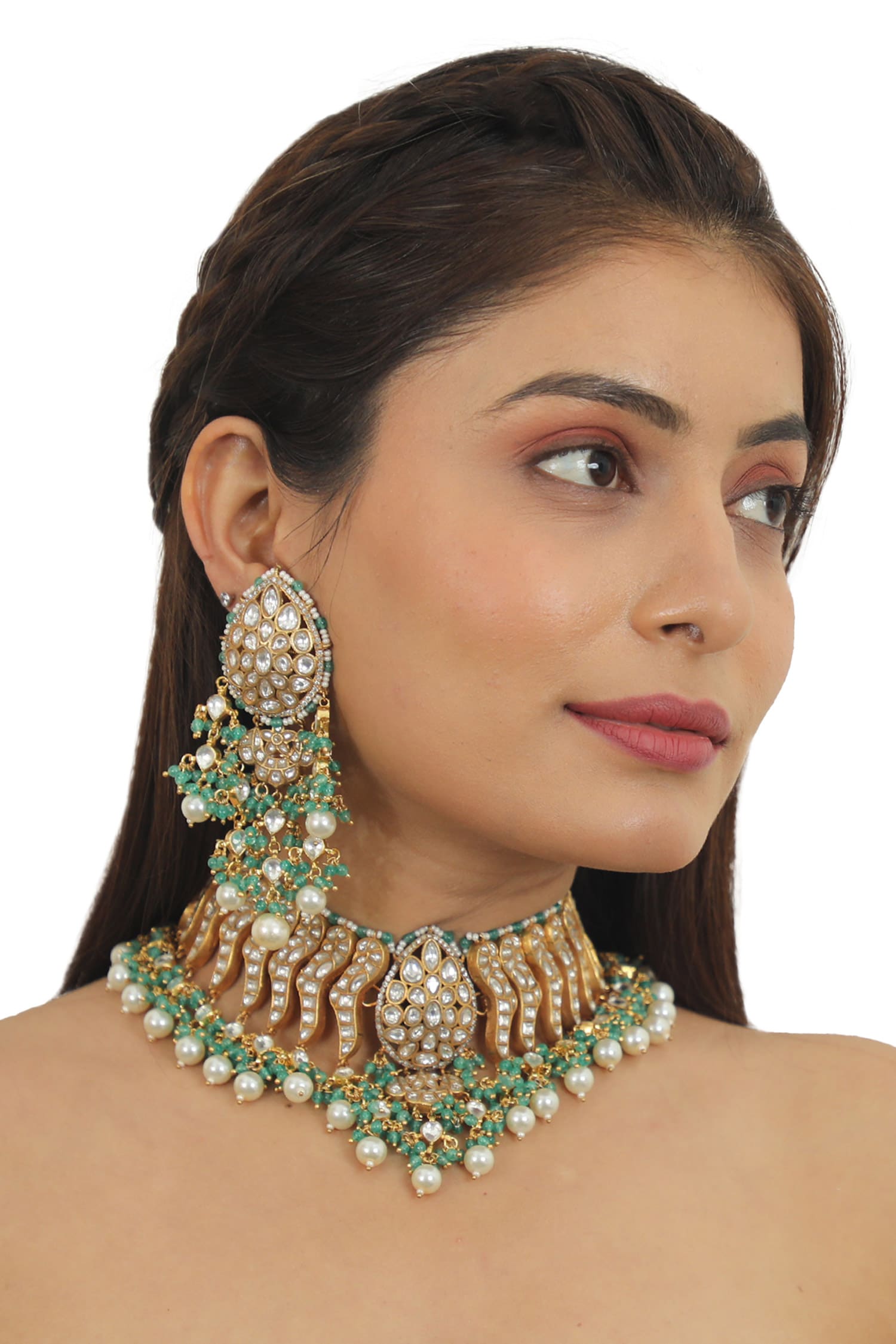 Bead Drop Necklace Set 