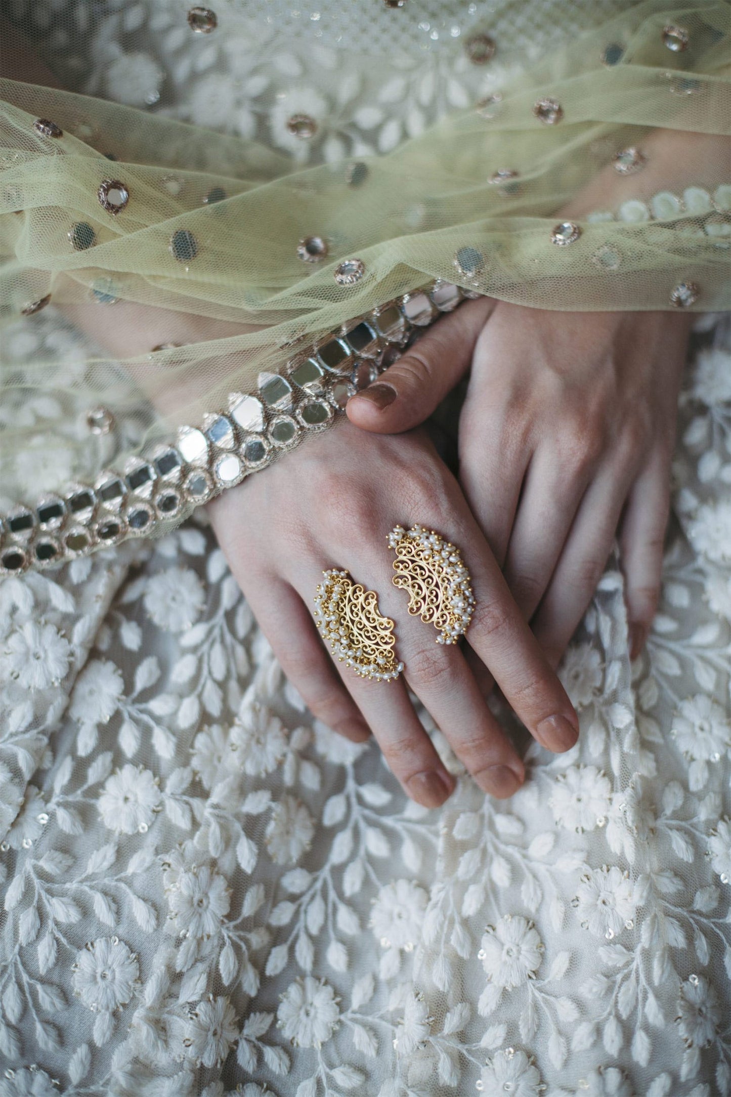Floral Motif Open Ring 