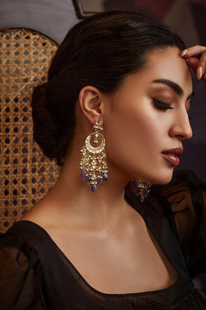 Kundan Chandbali Earrings 