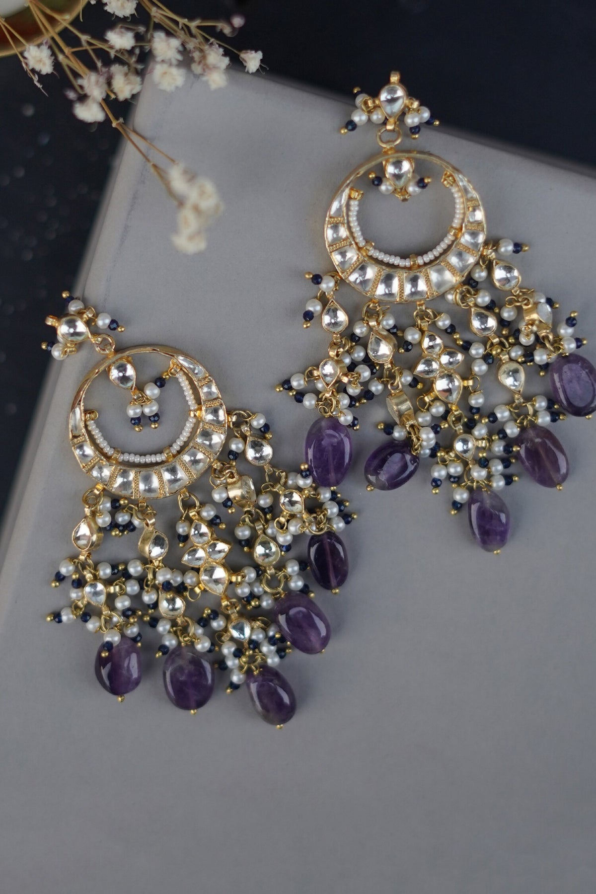 Kundan Chandbali Earrings 