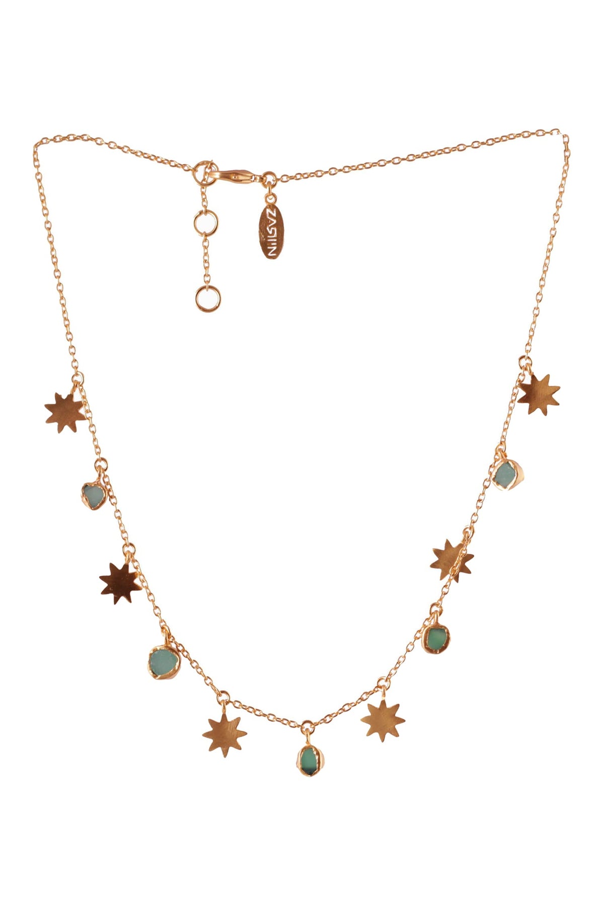 Studded Pendant Charm Necklace 