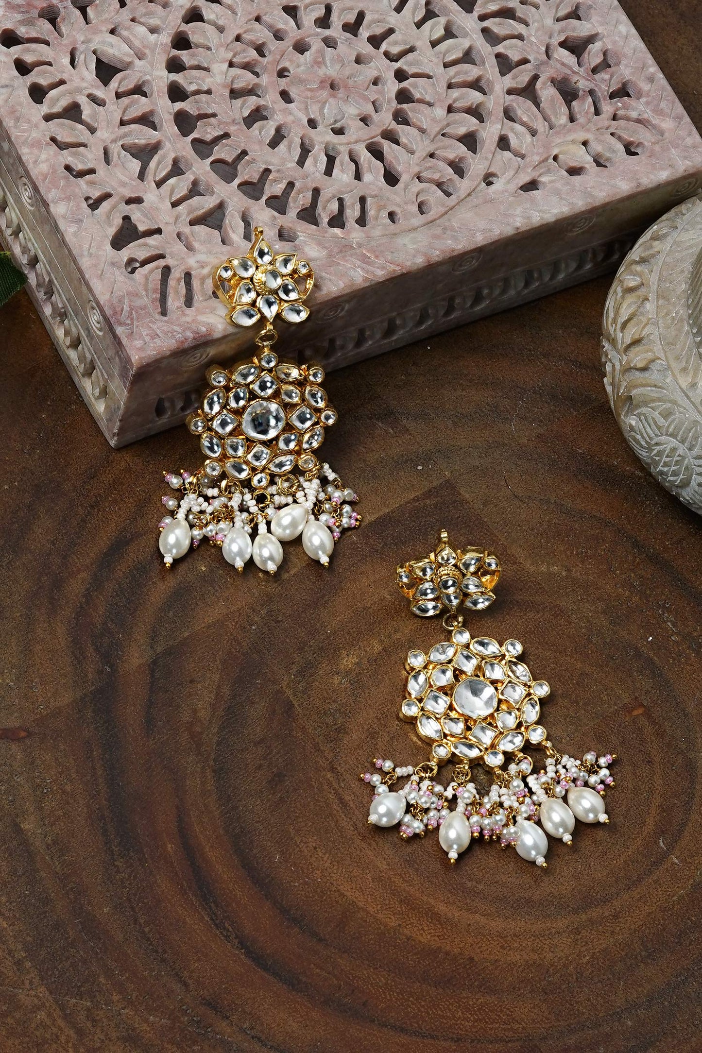 Carved Dangler Earrings 