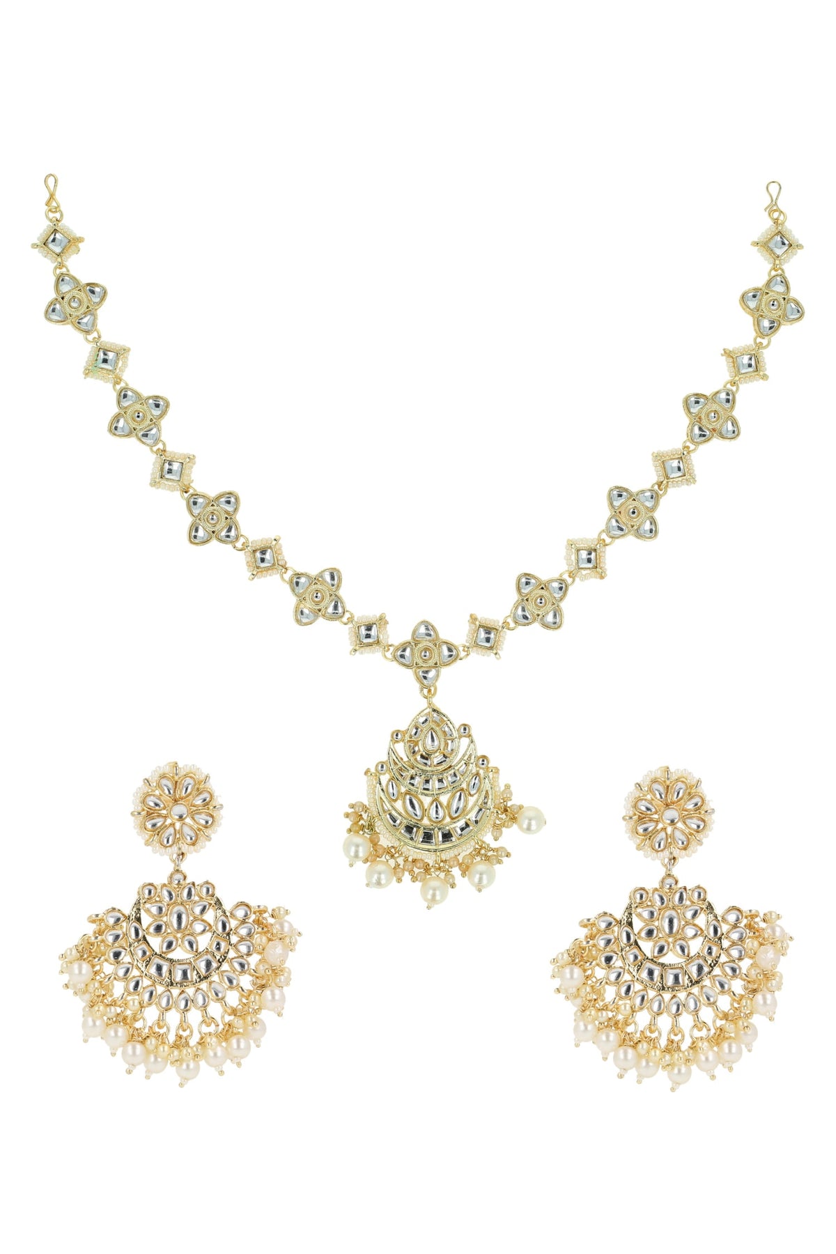 Kundan Sheeshphool Jewellery Set 