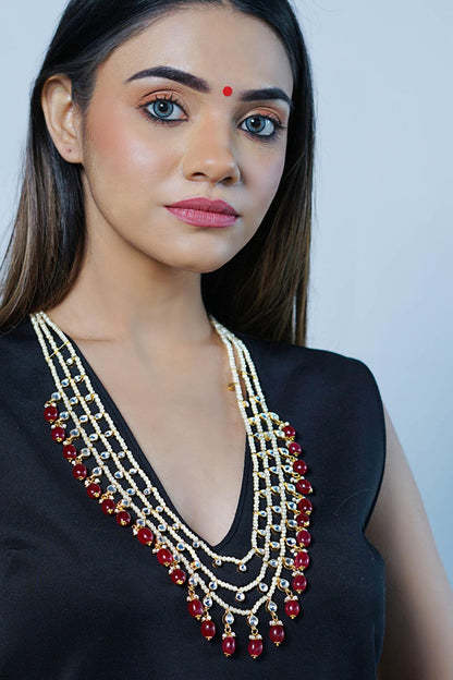 Kundan Layered Beaded Necklace 