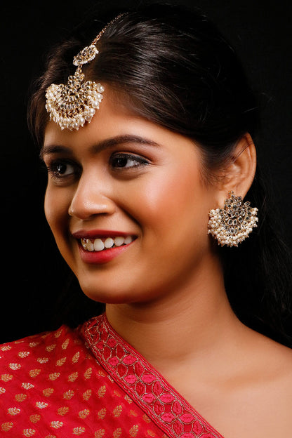 Kundan Studded Maangtikka Set 