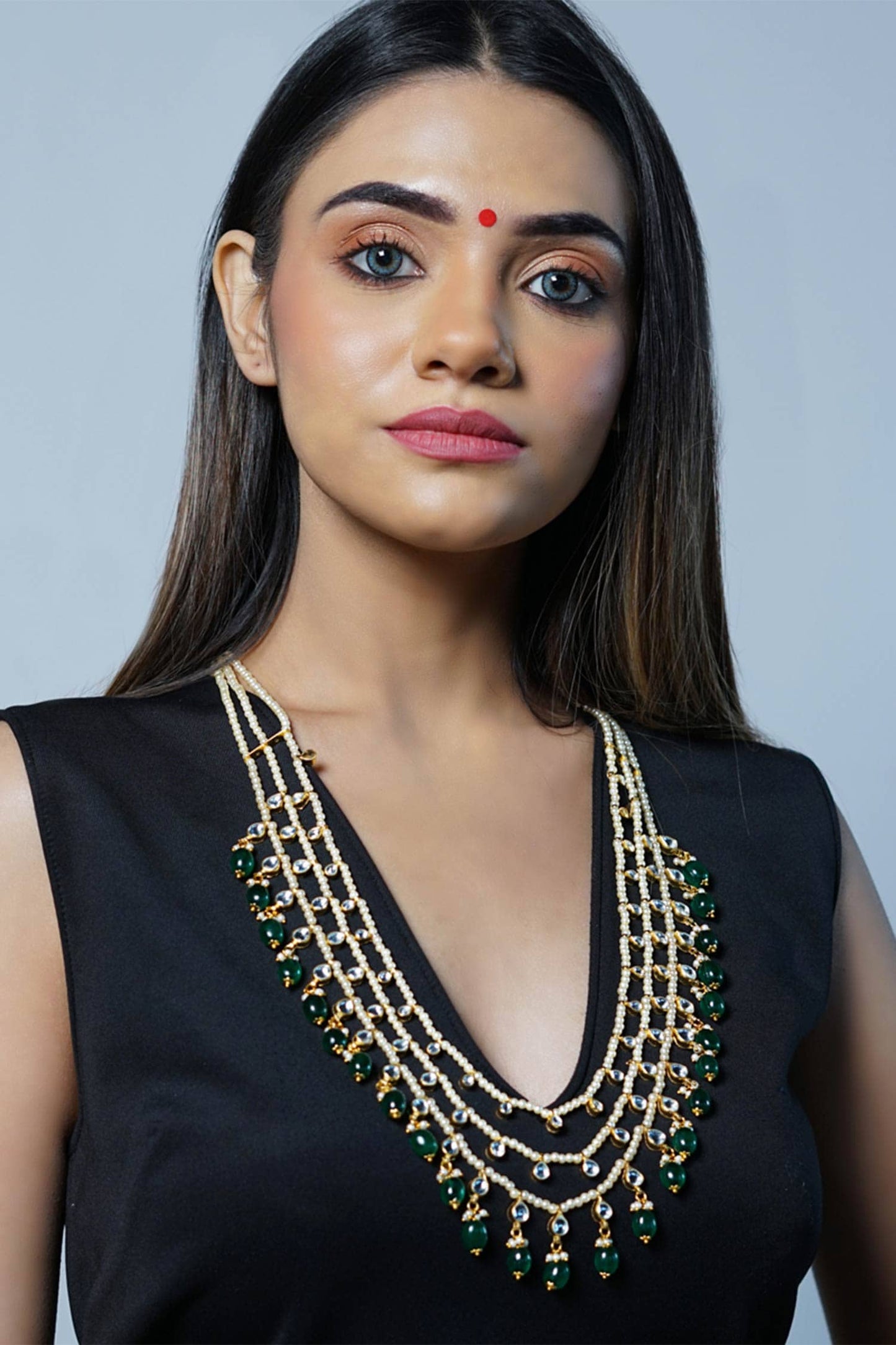 Kundan Layered Beaded Necklace 
