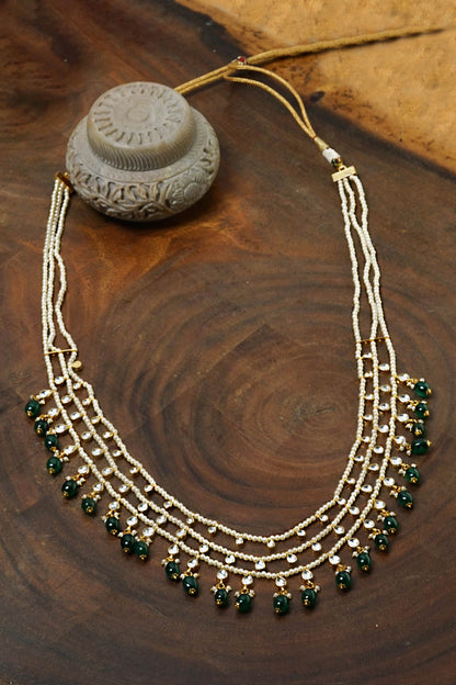 Kundan Layered Beaded Necklace 