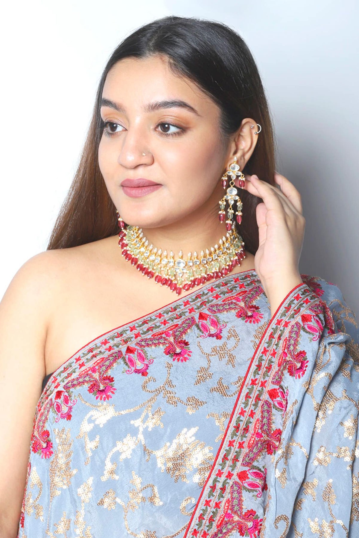 Kundan Pendant Choker Set 