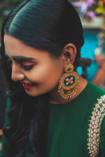 Thread Embroidered Danglers 