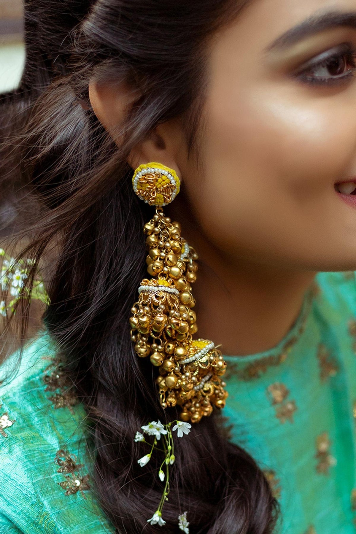 Ghungroo Embroidered Danglers 
