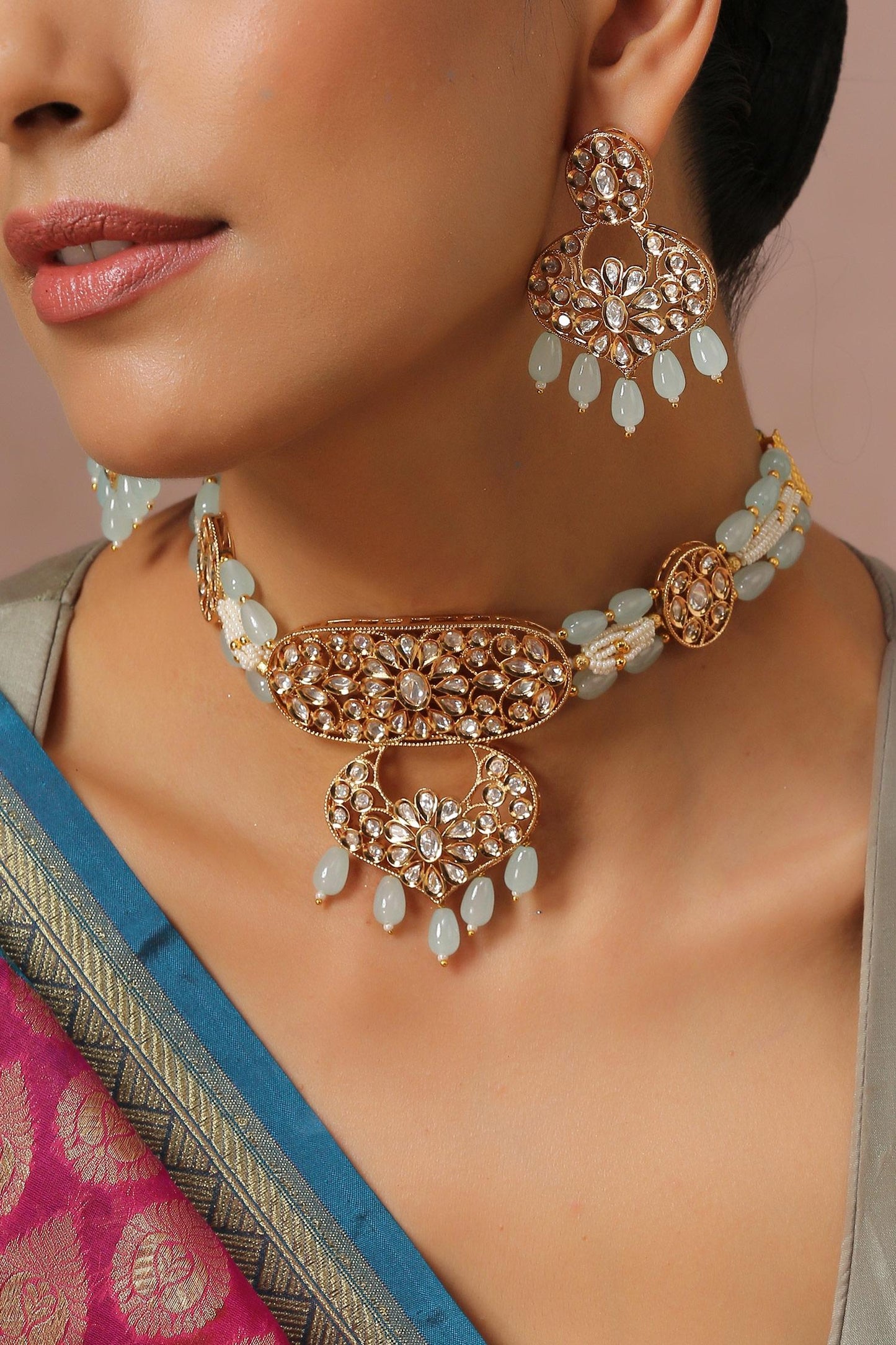 Bead Drop Choker Set 