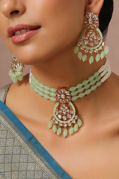 Multi-Layered Bead Choker Set 