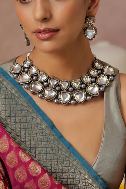 Polki Embellished Necklace Set 