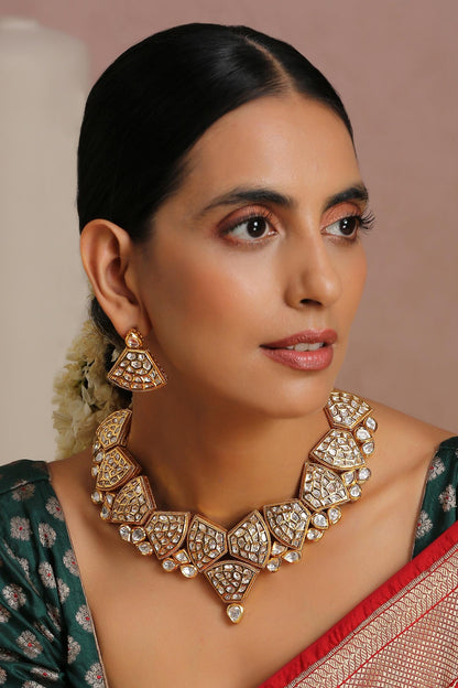 Geometric Shaped Necklace Set 