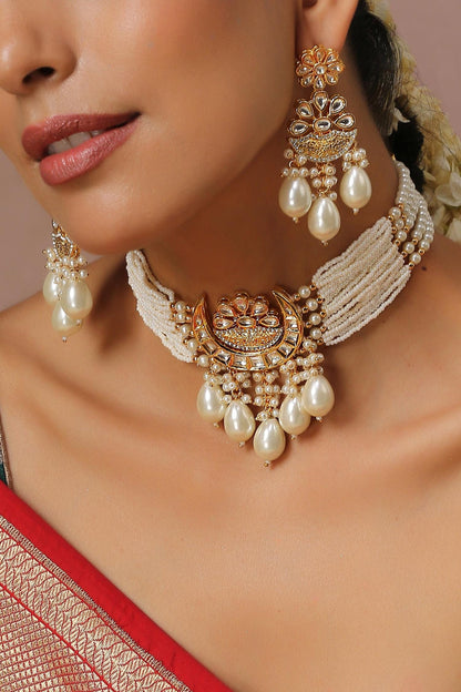 Layered Pendant Choker Set 