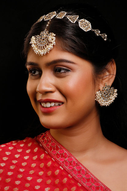 Kundan Floral Mathapatti Set 