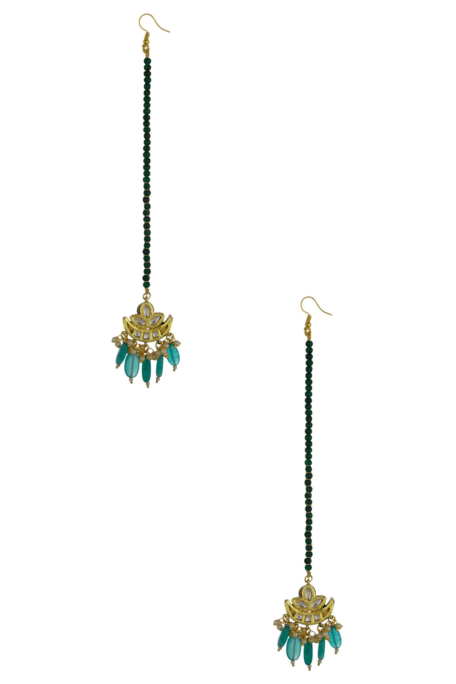 Kundan Moon Earrings 