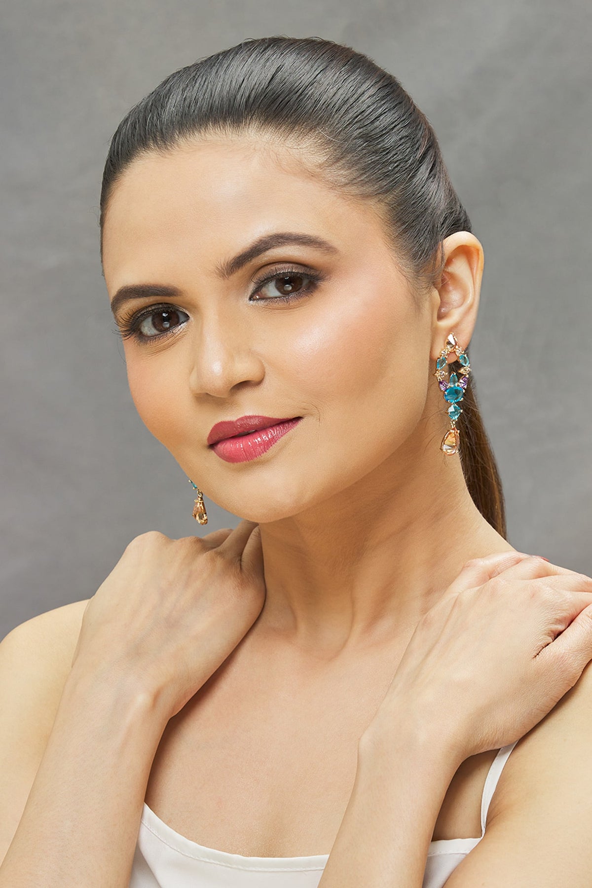 Vintage Cut Work Embellished Earrings 