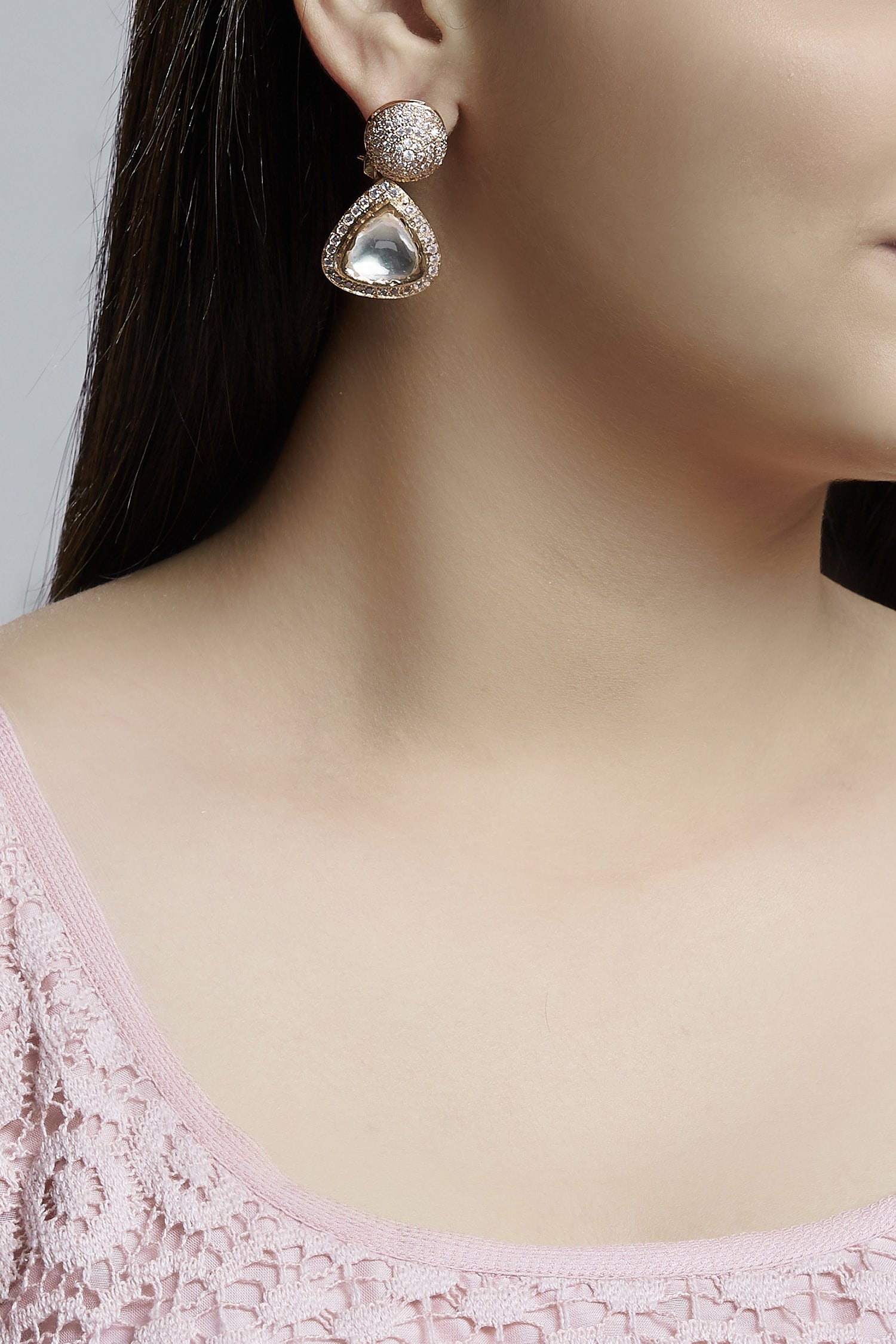 Geometric Crystal Studs 